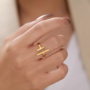 Bague ajustable en acier inoxydable – Hermès