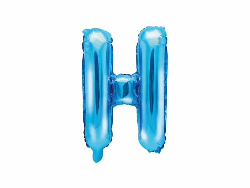 Ballon lettre H- Bleu – Image 2